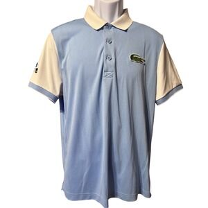 New Lacoste Sport Miami Open Polo Shirt Blue White Men's Size Large Tennis Golf